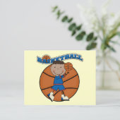 BASKETBALL African American Boy Tshirts and Gifts Briefkaart (Staand voorkant)