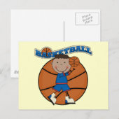 BASKETBALL African American Boy Tshirts and Gifts Briefkaart (Voorkant / Achterkant)