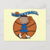 BASKETBALL African American Boy Tshirts and Gifts Briefkaart (Voorkant)