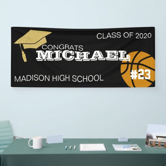 Basketball Afstuderen Banner Sign (Beurs)