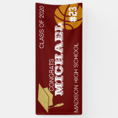 Basketball Afstuderen Banner Sign (Verticaal)