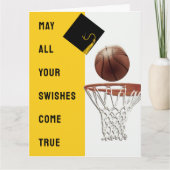 Basketball Afstuderen Card Kaart (Voorkant)