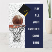 Basketball Afstuderen Card Kaart (Voorkant)