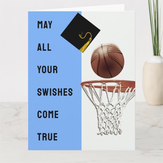 Basketball Afstuderen Card Kaart (Voorkant)