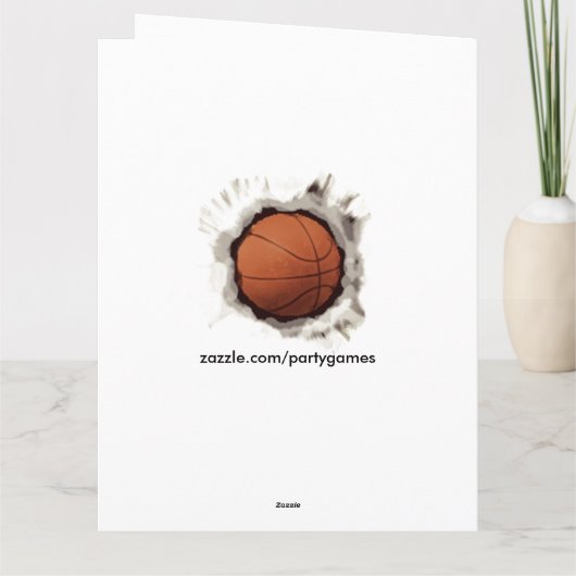 Basketball Afstuderen Card Kaart (Achterkant)