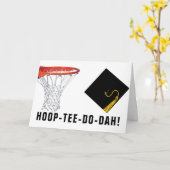 Basketball Afstuderen Card Kaart (Gele Bloem)