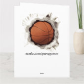 Basketball-Afstuderen-congraten Kaart (Achterkant)