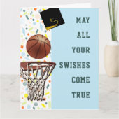 Basketball-Afstuderen-congraten Kaart (Voorkant)