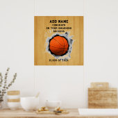 Basketball-Afstuderen-congraten Poster (Keuken)