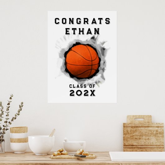 Basketball Afstuderen Poster (Keuken)