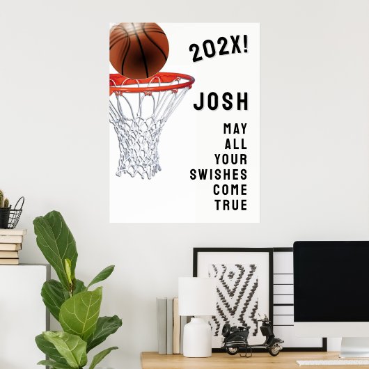 Basketball Afstuderen Poster (Thuiskantoor)