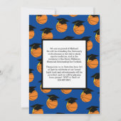 Basketball Afstuderen Sportblauw Aankondiging (Achterkant)