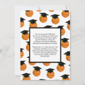 Basketball Afstuderen Sports Black and White Kaart (Achterkant)