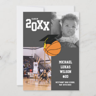 Basketball Afstuderen Sports Grey kondiging Kaart