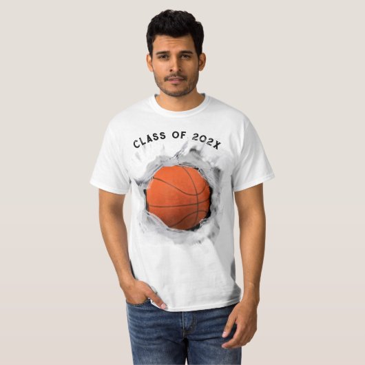 Basketball Afstuderen T-shirt (Voorkant volledig)