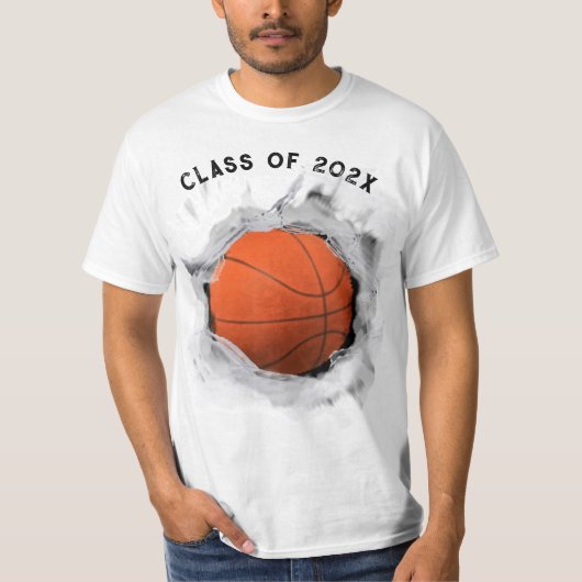 Basketball Afstuderen T-shirt (Voorkant)