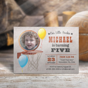 Basketball All Star Sports Theme Foto Birthday Kaart