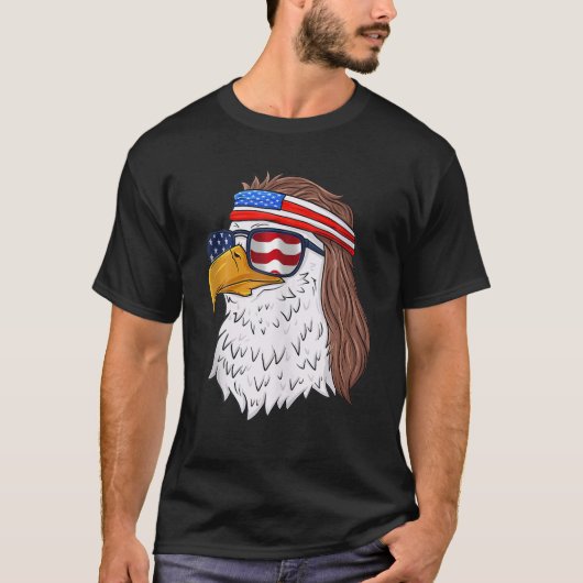 Basketball American Flag Skull Sunglass Patriotic T-shirt (Voorkant)