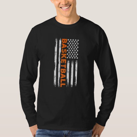 Basketball American Flag T-shirt (Voorkant)