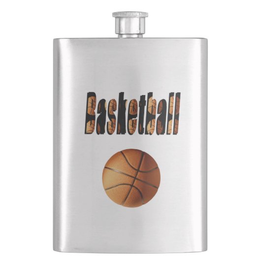 Basketball and Basketball Name, Classic Hip Flask Flacon (Voorkant)