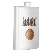 Basketball and Basketball Name, Classic Hip Flask Flacon (Rechts)