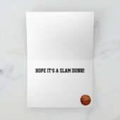 Basketball and Court Design Birthday Kaart (Binnen)