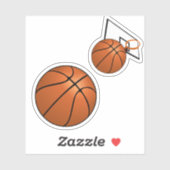 Basketball and Hoop Sticker (Vel)