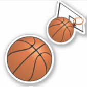 Basketball and Hoop Sticker (Voorkant)