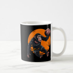 Basketball Animal Art Basketbal Liefhebber Monkey Koffiemok