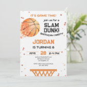 Basketball Any Age Birthday Kaart (Staand voorkant)