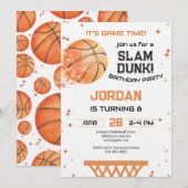 Basketball Any Age Birthday Kaart (Voorkant / Achterkant)