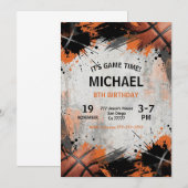 Basketball Any Age Birthday Kaart (Voorkant / Achterkant)
