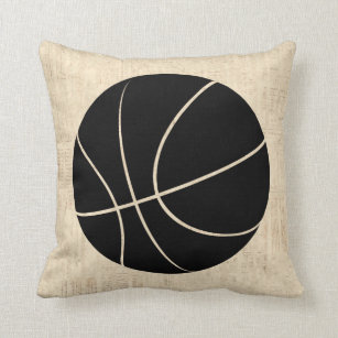 Basketball Art -beige Script-stijl Kussen