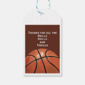 Basketball Art Hartelijk dank Cadeaulabel (Achterkant)
