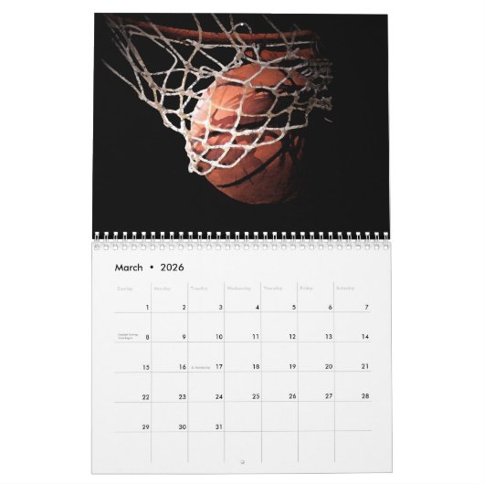 Basketball Art Kalender (Mar 2026)