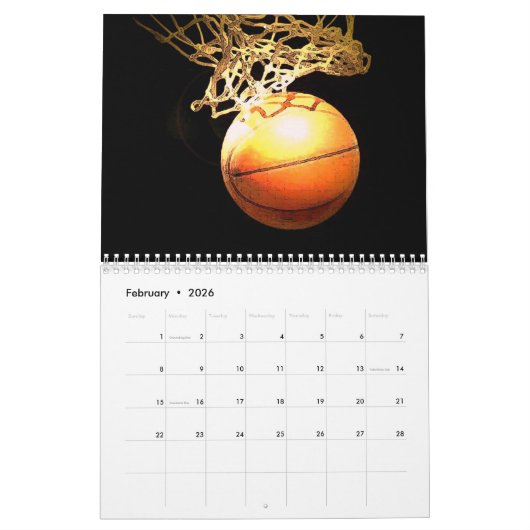Basketball Art Kalender (Feb 2026)