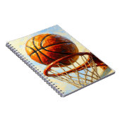 Basketball Art Notebook - Sports Design Journal Notitieboek (Rechterzijde)