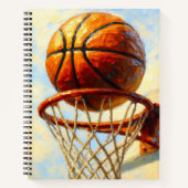 Basketball Art Notebook - Sports Design Journal  Notitieboek (Voorkant)
