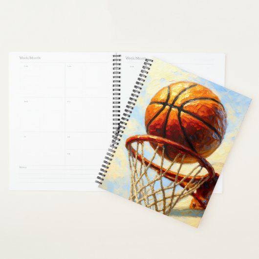 Basketball Art Notebook - Sports Design Journal Planner (Display)