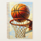 Basketball Art Notebook - Sports Design Journal Planner (Voorkant)