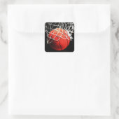 Basketball Art Vierkante Sticker (Tas)