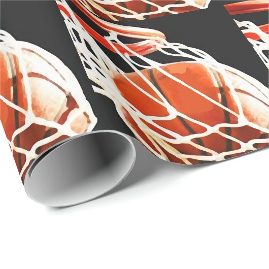 Basketball Artwork Cadeaupapier (Rol Hoek)