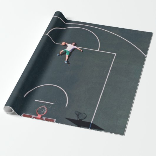 Basketball Artwork Cadeaupapier (Uitgerold)