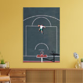 Basketball Artwork Canvas Afdruk (Insitu (Woonkamer))