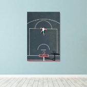 Basketball Artwork Canvas Afdruk (Insitu (Houten vloer))