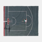 Basketball Artwork Fleece Deken (Voorkant (Horizontaal))