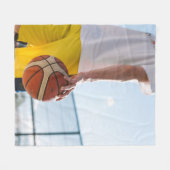 Basketball Artwork Fleece Deken (Voorkant (Horizontaal))