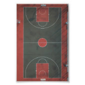 Basketball Artwork Foto Afdruk (Voorkant)