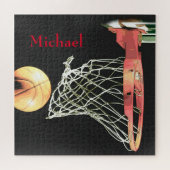 Basketball Artwork Jouw naam Legpuzzel (Horizontaal)
