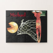 Basketball Artwork Jouw naam Legpuzzel (Horizontaal)